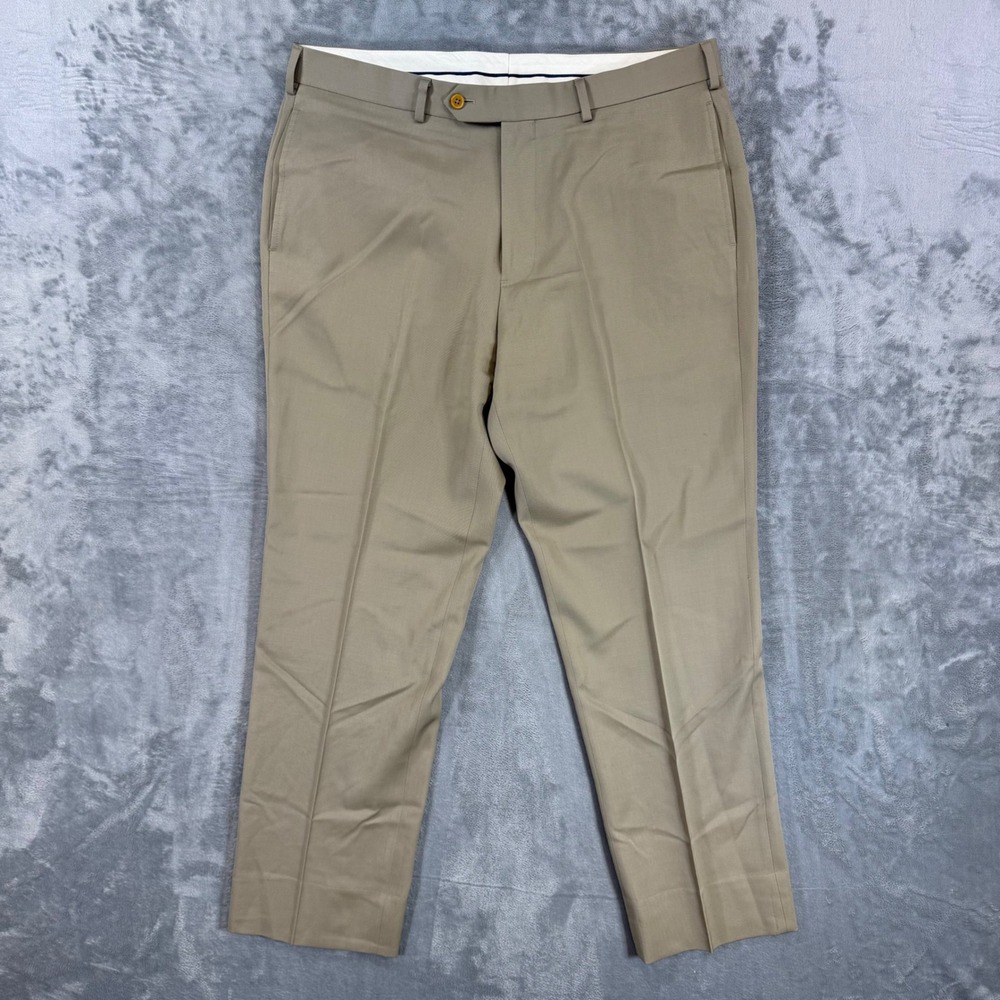 Brooks Brothers Madison Dress Pants Men's Size 37x30 Beige Khaki Tan Formal Pant